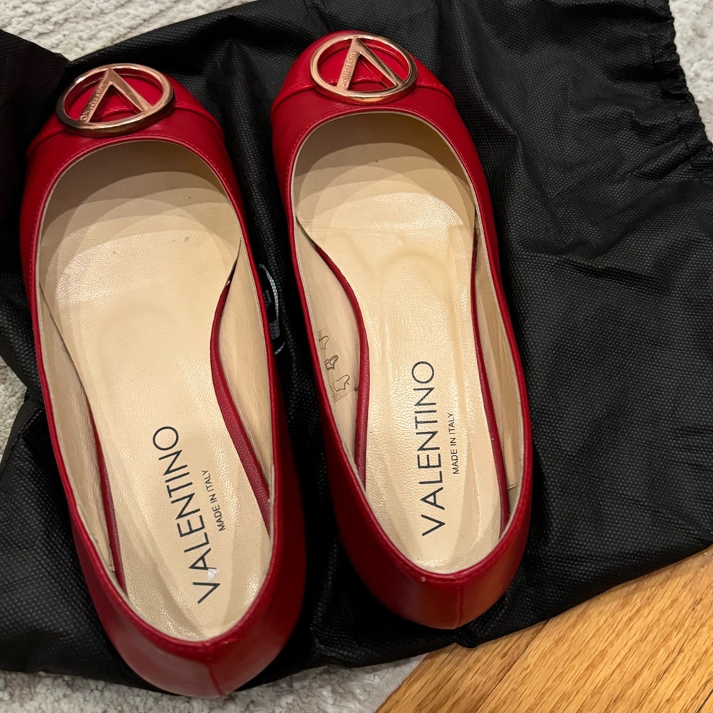 Red Valentine Ballet Flats